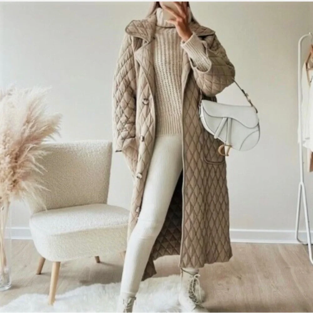 Zara Quilted Trench Coat - Picture 2 of 4